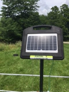 Solar panel for the electric fence. 