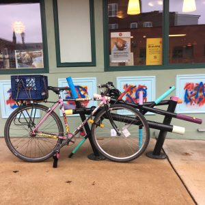 The GDA program manager's trusty steed can be found outside of our offices at St. Louis Earth Day or outside the 100+ restaurants in the St. Louis region. 
