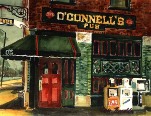 O'Connell's Pub stylized exterior