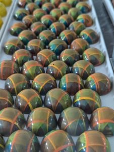 bijoux chocolates on display